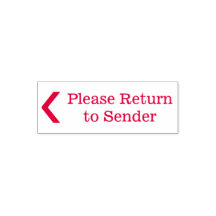 "Por favor, vuelva al remitente" Sello de goma