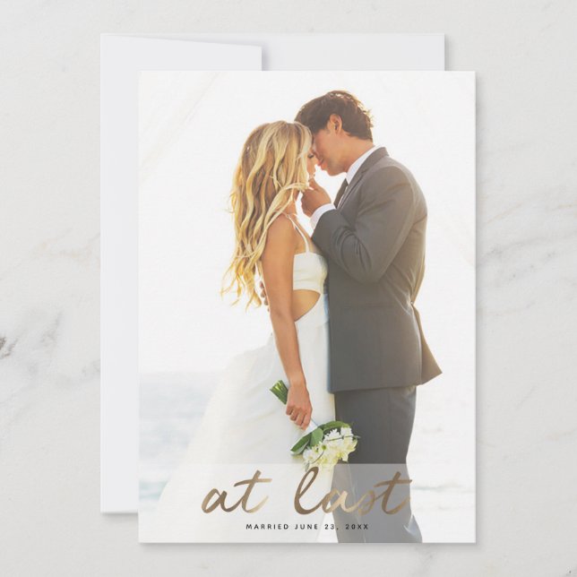 Por fin Anuncio de Boda e Invitación (Anverso)