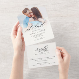 Por Fin En Una Simple Invitación De Boda De Fotogr