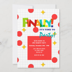 Por Fin Es Hora de la Fiesta Invitación