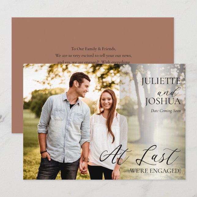 Por fin estamos comprometidos con el anuncio de co (Anverso / Reverso)