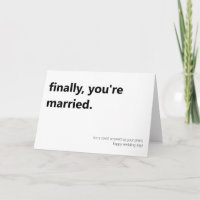 Por fin estás casada con tarjeta plegada del día d