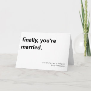 Por fin estás casada con tarjeta plegada del día d