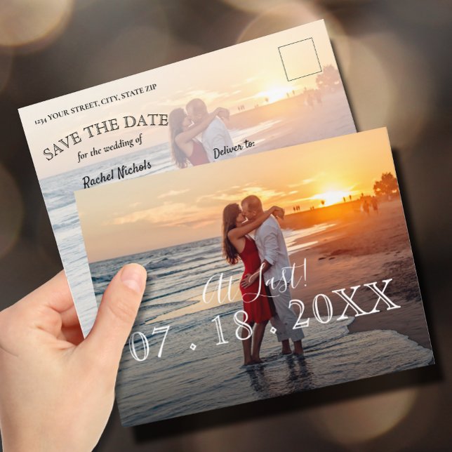 Por Fin Tarjeta de Guardar la Fecha de Boda Foto S (Subido por el creador)