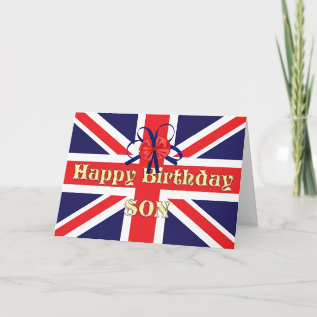 Por hijo, una tarjeta de cumpleaños con un Jack de (Anverso)
