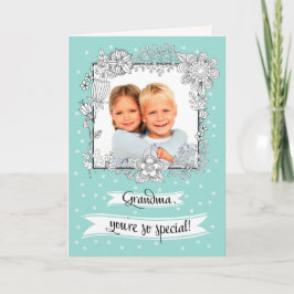 Por la abuela en el día de la madre. Tarjeta fotog