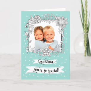 Por la abuela en el día de la madre. Tarjeta fotog