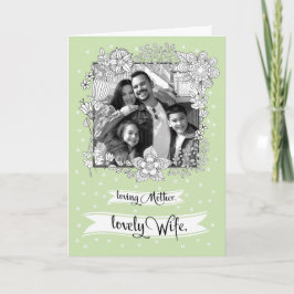 Por la esposa en la madre. Tarjeta fotográfica Per