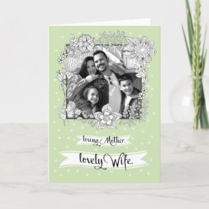 Por la esposa en la madre. Tarjeta fotográfica Per