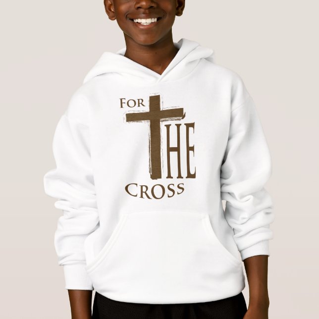 Por la fe cristiana cruzada Hoodie (Anverso)