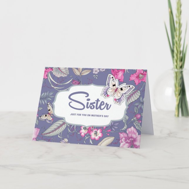 Por la hermana en las tarjetas de felicitación del (Anverso)