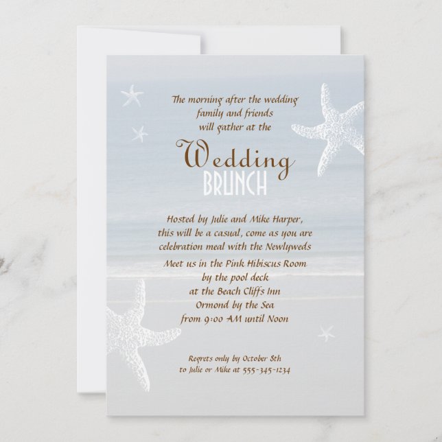 Por la invitación a un brunch post-Boda (Anverso)