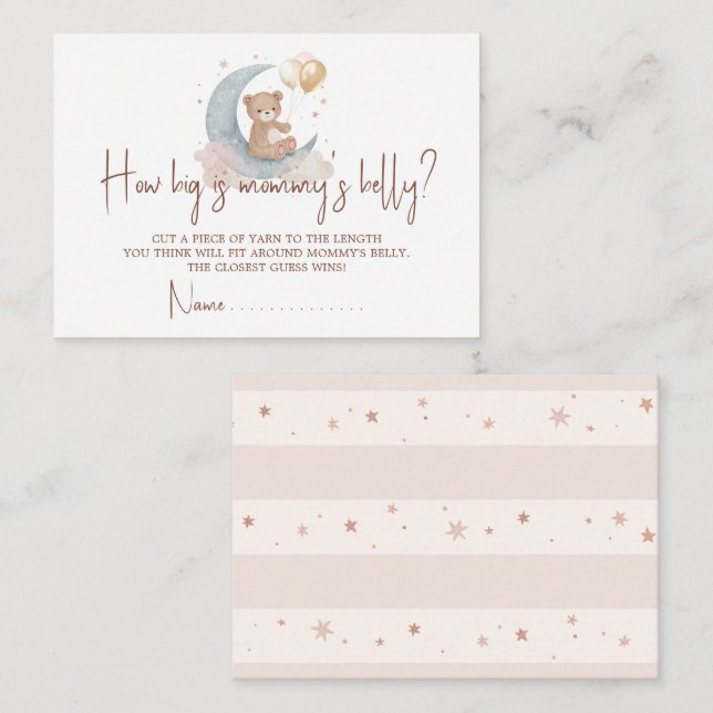 Por La Luna Adivina Cuán Grande Es La Tarjeta De B (Anverso / Reverso)