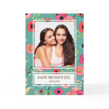 Por la madre en el día de la madre. Tarjeta fotogr