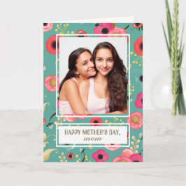 Por la madre en el día de la madre. Tarjeta fotogr