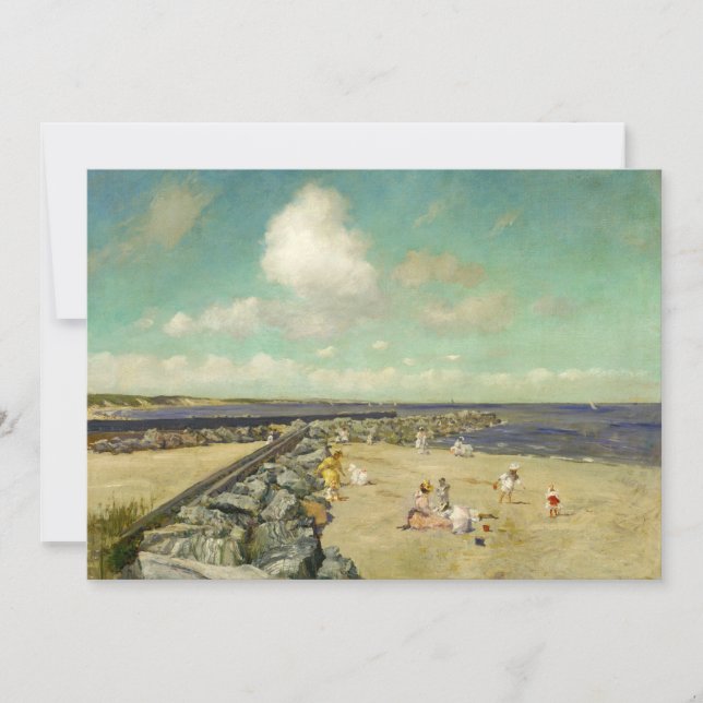 Por la mañana en el rompeolas | William Merritt Ch (Anverso)