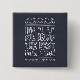 Por la mejor mamá del mundo botón