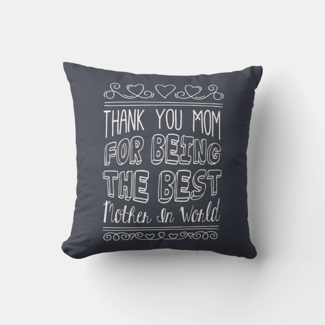 Por la mejor mamá del mundo | COJÍN DECORATIVO (Anverso)