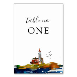 Por la tarjeta de mesa de Sea Boda