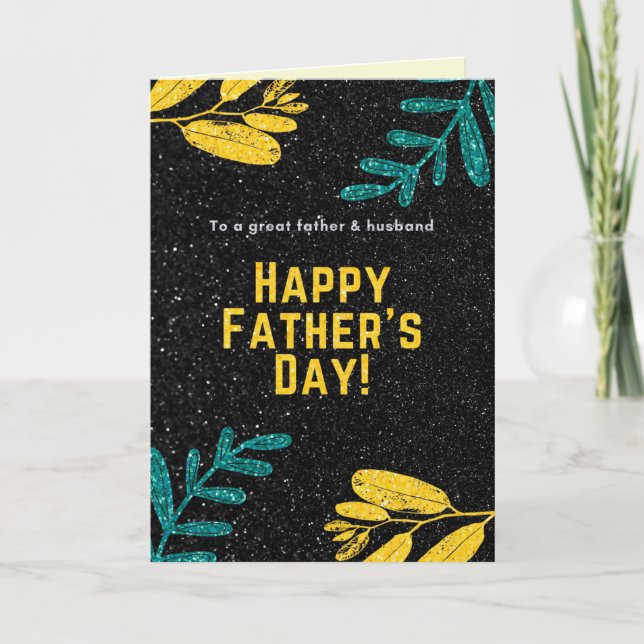 Por la tarjeta de Purpurina del Día del Padre de l (Anverso)