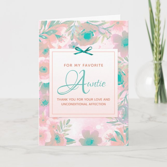 Por mi tarjeta favorita del día de la tía madre (Anverso)