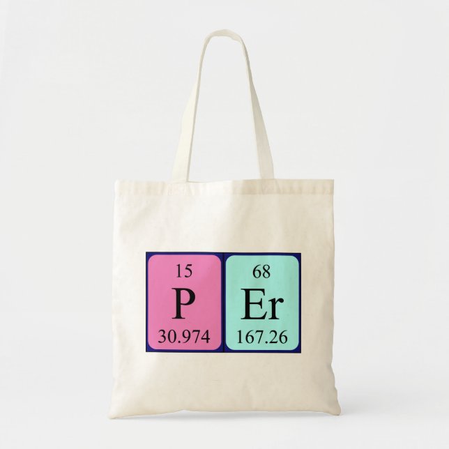 Por nombre de tabla periódica de la bolsa (Frente)