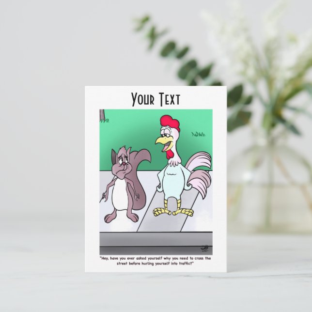 ¿Por qué las ardillas cruzan la tarjeta postal? (Anverso de pie)