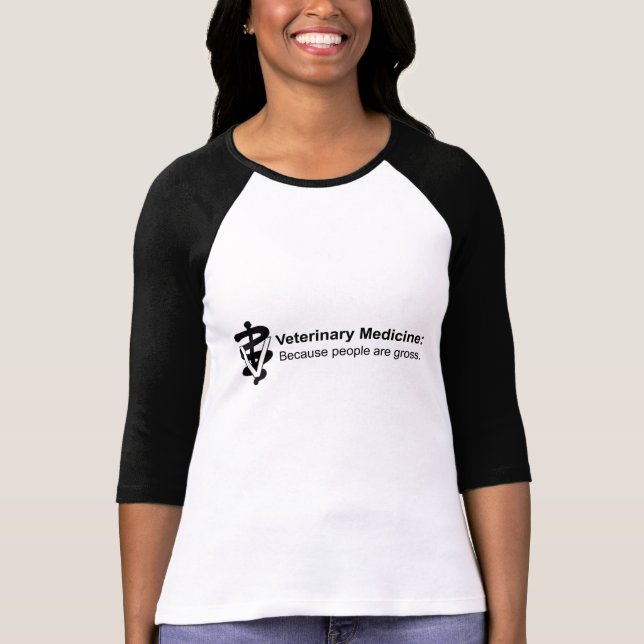 ¿Por qué veterinaría? 3/4 camiseta para mujer de (Anverso)