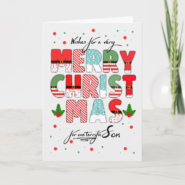 Por Son Feliz Navidad Decoradas Cartas (Anverso)
