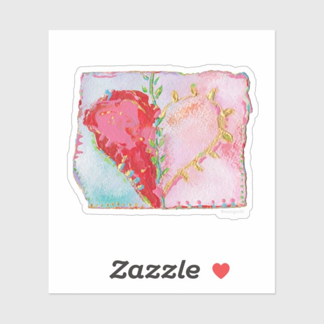 Por su Pegatina cardíaca (Hoja)