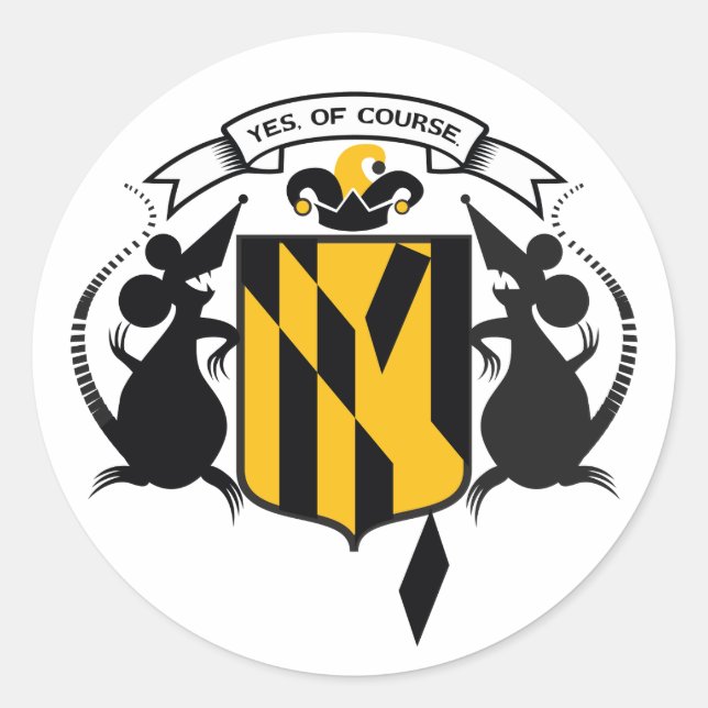 Por Supuesto Baltimore Pegatina (Anverso)