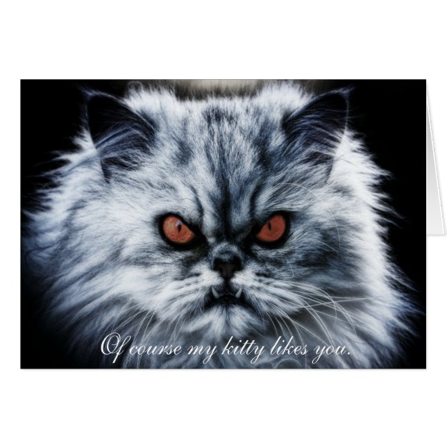 "Por supuesto que a mi gatito le gustas...." (Anverso (Horizontal))