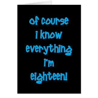 ¡Por supuesto sé que todo soy 18!