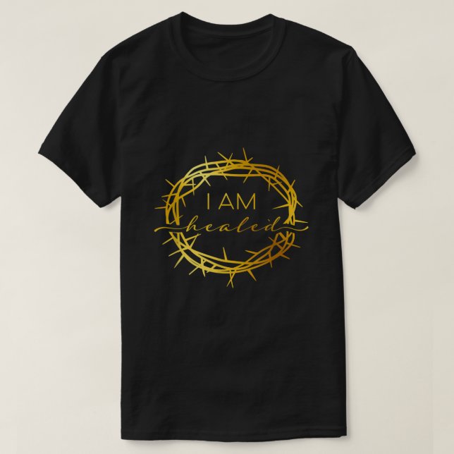 Por Sus Rayas Estamos Camiseta Curada Isaiah 535 B (Diseño del anverso)
