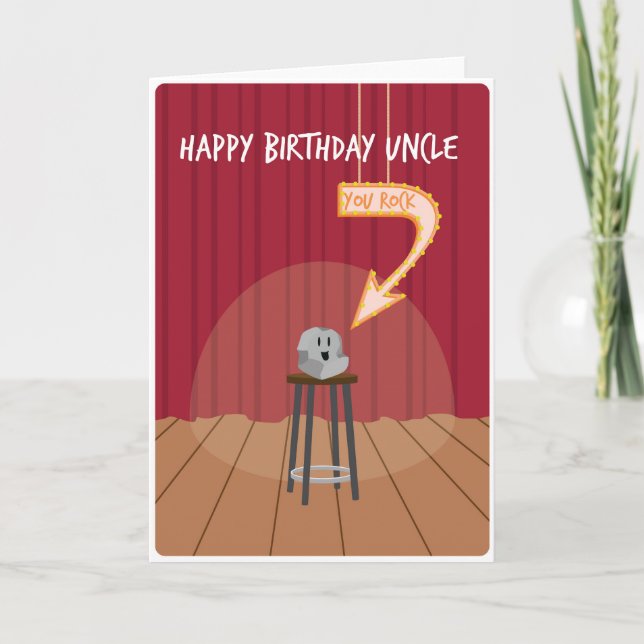 Por tarjeta de cumpleaños de Uncle You Rock (Anverso)