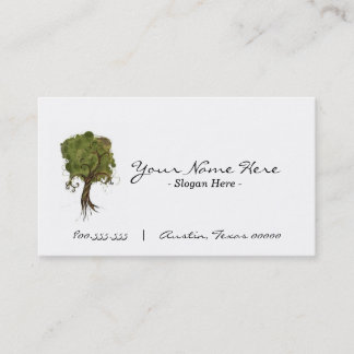"Por tarjeta de visita del árbol"