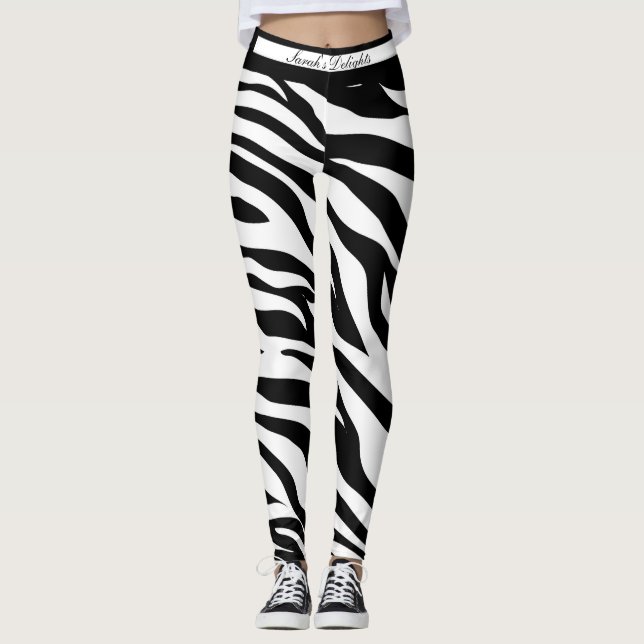 Por todas las leggings de huellas de cebra.  (Anverso)
