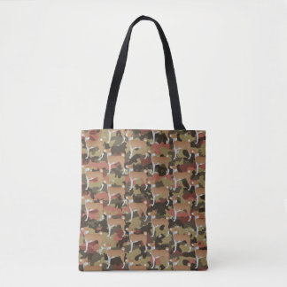 Por todo Camo Bolsa De Tote De Perro De Basenji Bl