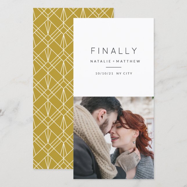 Por último, salve la invitación fotográfica de fec (Anverso / Reverso)