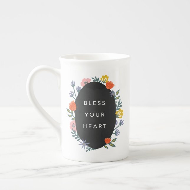 Porcelana Bendiciones tu taza de corazón (Izquierda)