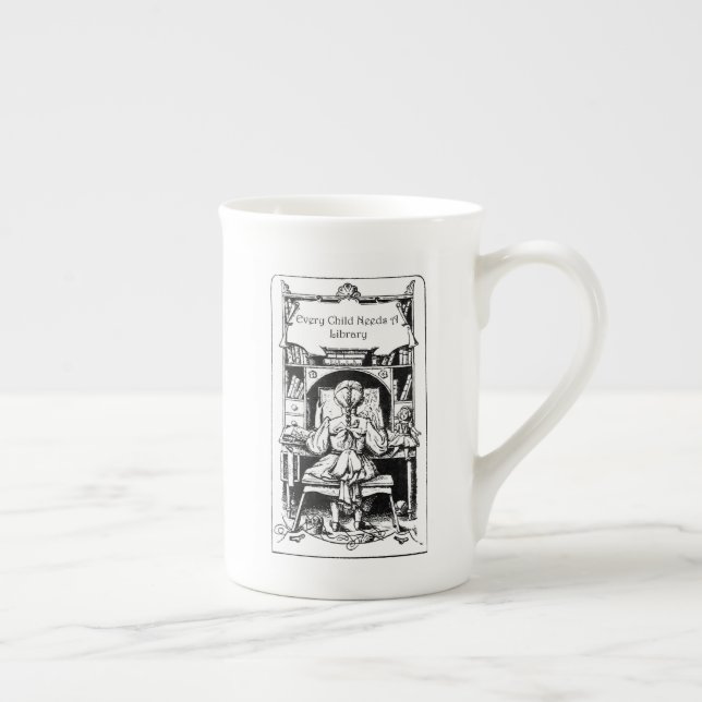 Porcelana Cada niño necesita una taza de la biblioteca (Derecha)