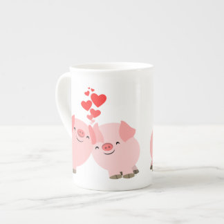Porcelana Cerdos Personalizados amables en la taza china de 