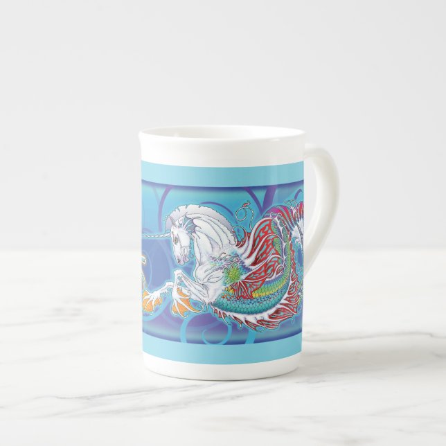 Porcelana de hueso 2017 de Hippicorn de la taza (Derecha)