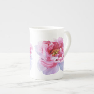 Porcelana de hueso rosada de la taza de la taza