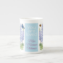 Porcelana Día de la Madre Hueso China taza flores y mariposa