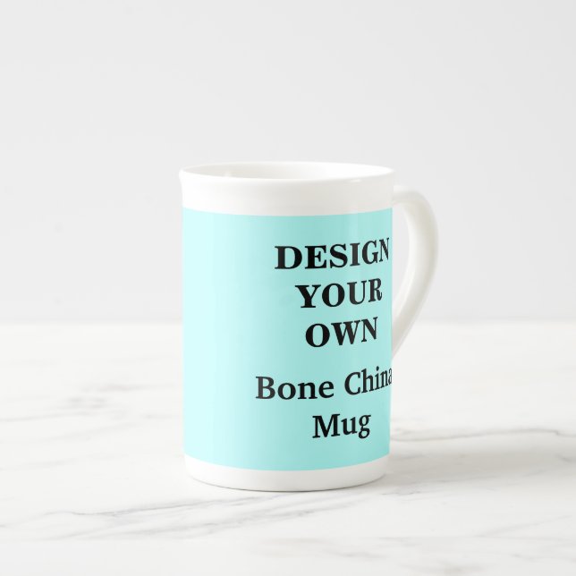 Porcelana Diseñe su propia taza china de hueso - Azul claro (Derecha)