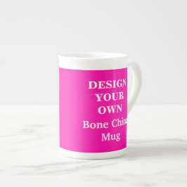 Porcelana Diseñe su propia taza china de hueso - rosa brilla
