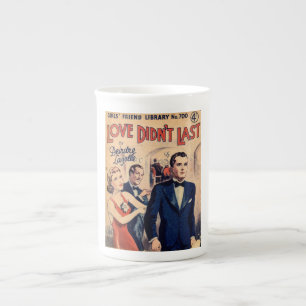 Porcelana El amor no duró la taza romántica de la revista