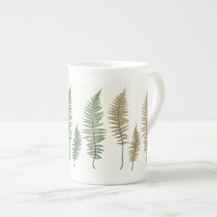 Porcelana El helecho tricolor artesona la taza botánica de