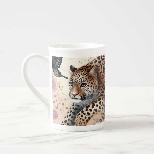 Porcelana El leopardo y la taza de Rosas (Izquierda)